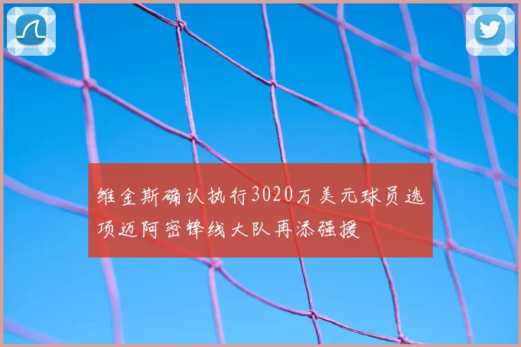 维金斯确认执行3020万美元球员选项迈阿密锋线大队再添强援